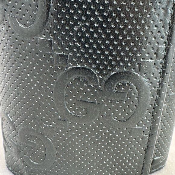 Gucci GG Embossed Leather Key Case Black - Picture 7 of 12